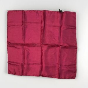 SILK SCARF SQUARE HANDKERCHIEF RED SATIN POCKET SQUARE